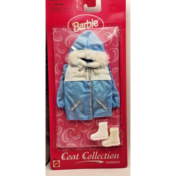 Mattel 1998 Barbie Coat Collection Fashions 68696 Blue Parka & White Boots‎ NIOB - Picture 1 of 5